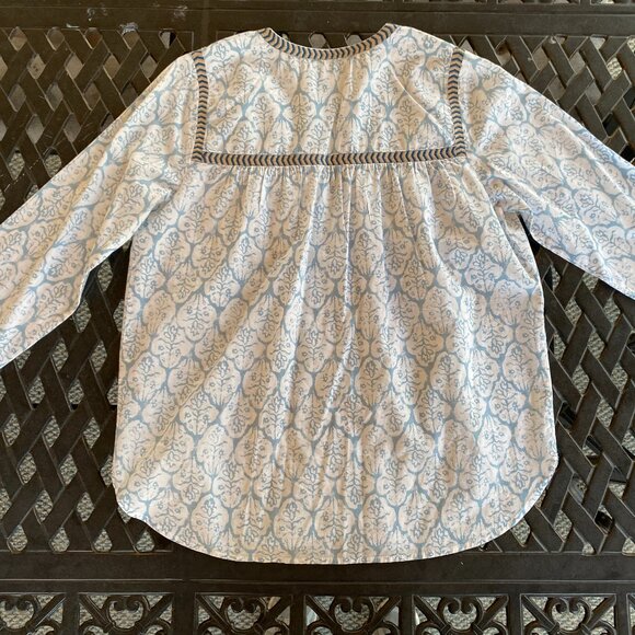 Oversized J Crew Embroidered Cotton Tunic - Size 00 - Picture 6 of 13